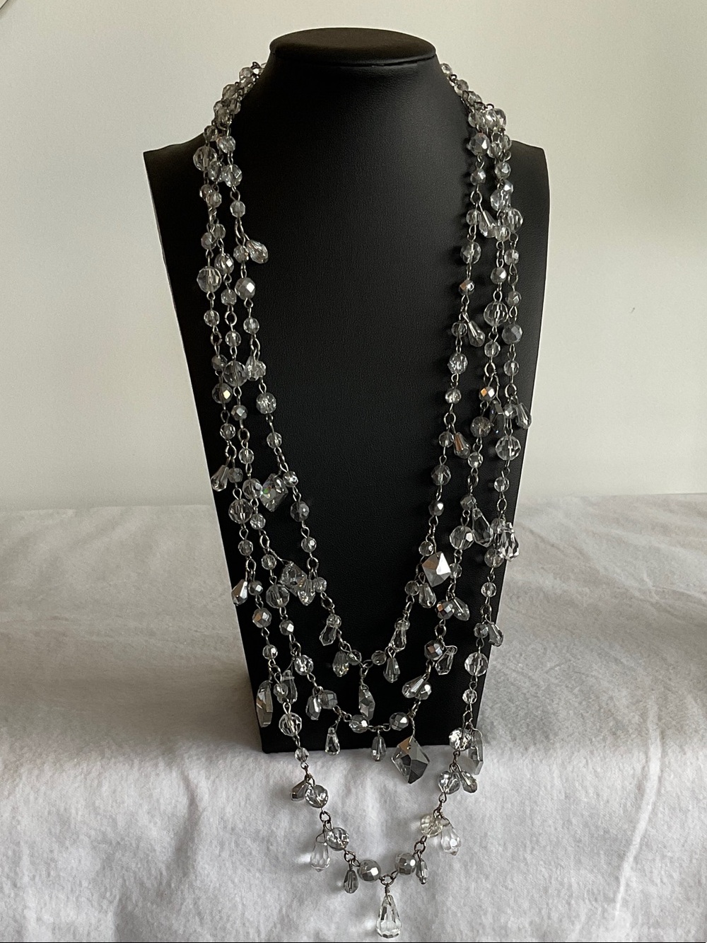 WHBM Multi-Strand Acrylic Drop Necklace